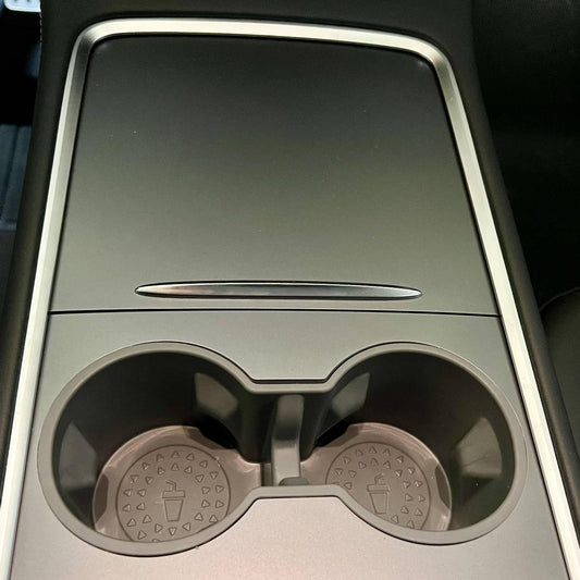 Koppholder - dobbel - Tesla Model Y & 3 (2021->) Mørk grå
