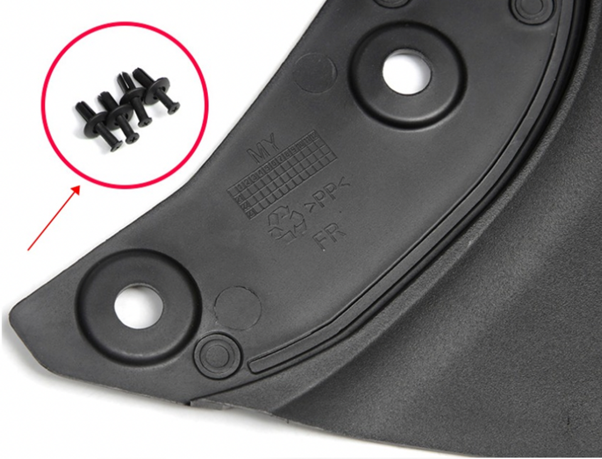 Skvettlapper bak Tesla Model Y - originalt design